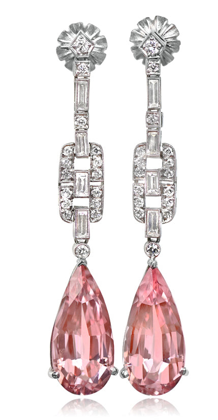 Elegant Drop Earring with Turquoise Sapphire and Blue Topaz A. Clunn