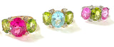 Large GUM DROP™ Ring with PERIDOT and Diamonds