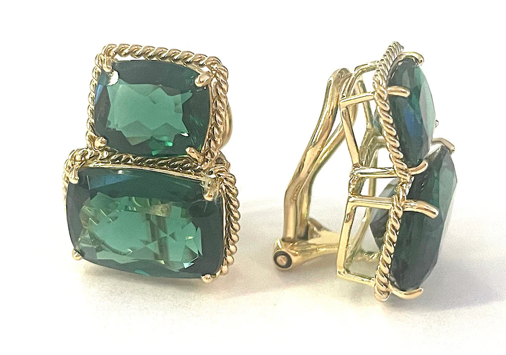 Elegant Single Stone Citrine Ring with Gold Rope Twist Border