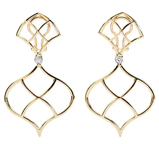 Elegant Drop Earring with Turquoise Sapphire and Blue Topaz A. Clunn