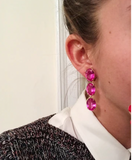 Elegant Three-Stone Drop Earring with Oval Citrine and Baroque Pearl