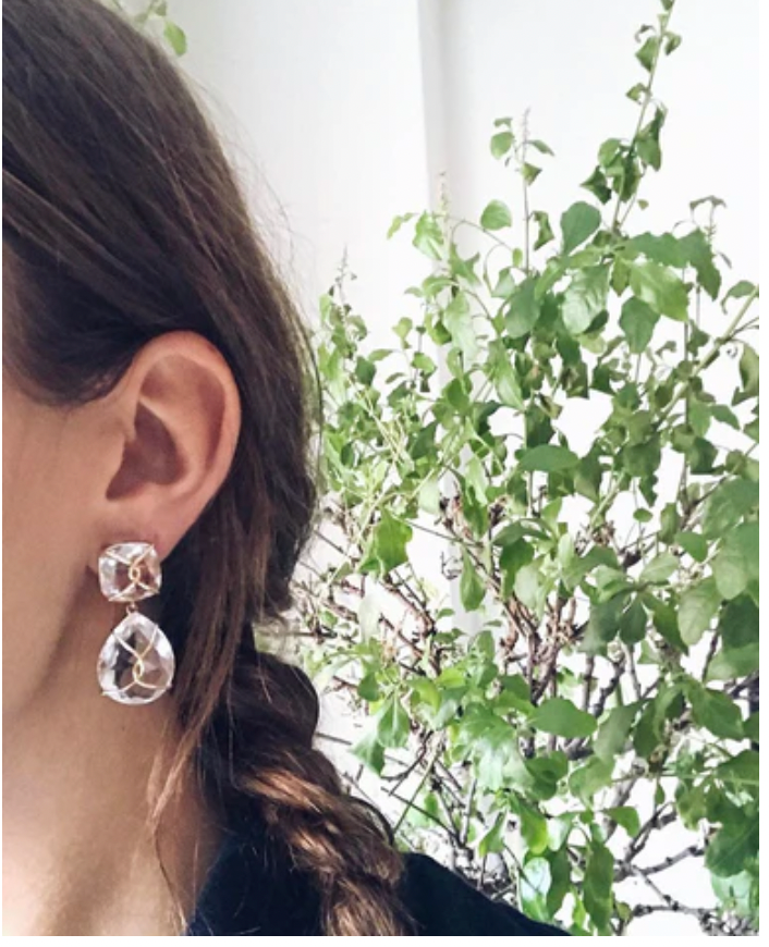 Elegant Drop Earring with Turquoise Sapphire and Blue Topaz A. Clunn
