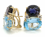 Blue Topaz Emerald Cut Statement ring
