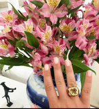 Blue Topaz Emerald Cut Statement ring