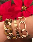 18kt Yellow Gold and Onyx Link Bracelet