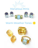 Blue Topaz Emerald Cut Statement ring