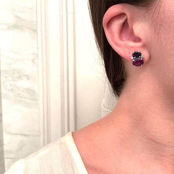 Iolite drop clearance earrings