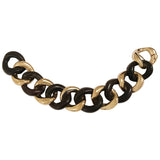 18kt Yellow Gold and Onyx Link Bracelet