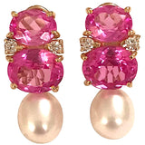 Medium 18kt Yellow Gold GUM DROP™ Two Toned Pink Topaz