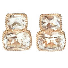 Beautiful Platinum and Diamond Cluster drop earrings with Euro Back