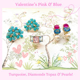 Medium GUM DROP™ Ring Blue Topaz Pink Topaz