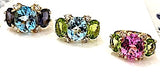 Mini GUM DROP™ Earrings with Peridot, Blue Topaz and Diamonds