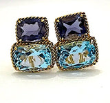 Grande GUM DROP™ Earrings with Garnet and Cabochon Garnet and Diamonds