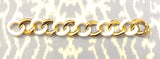 Elegant Alternating Yellow Gold Twist and White Jade Link Bracelet