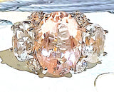 Medium GUM DROP™ Ring with Deep Pink Topaz and Orange Citrine and Diamonds