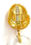 Elegant Gold and Rock Crystal Drop Earring  A. Clunn