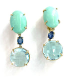 Elegant Gold and Rock Crystal Drop Earring  A. Clunn