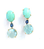 Elegant Gold and Rock Crystal Drop Earring  A. Clunn