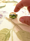 Large GUM DROP™ Ring with PERIDOT and Diamonds