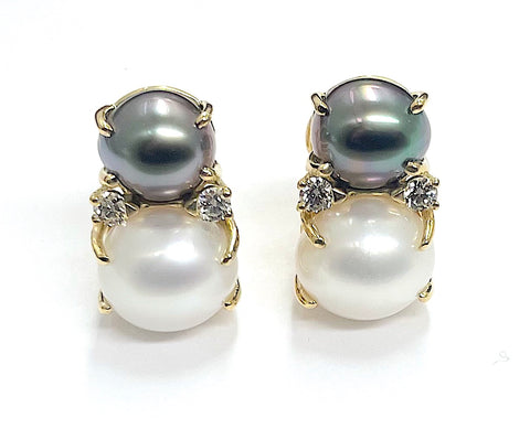 18Karat Medium Gum Drop™ Earrings with Pearls and Diamonds