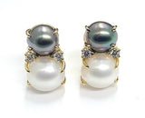 Large GUM DROP™ Earrings with South Sea Pearls and Diamonds