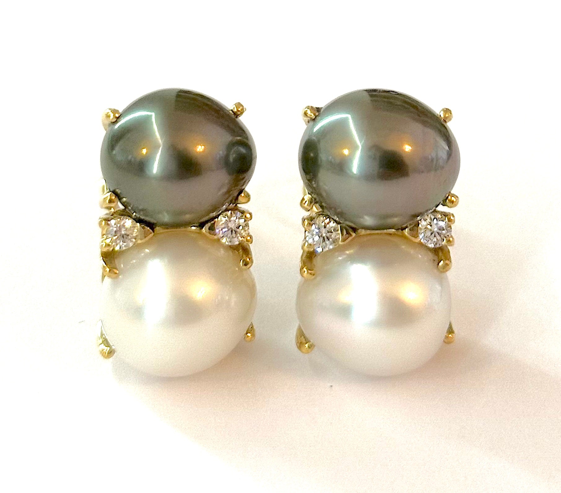 18Karat Medium GUM DROP™ Earrings with Pearls and Diamonds