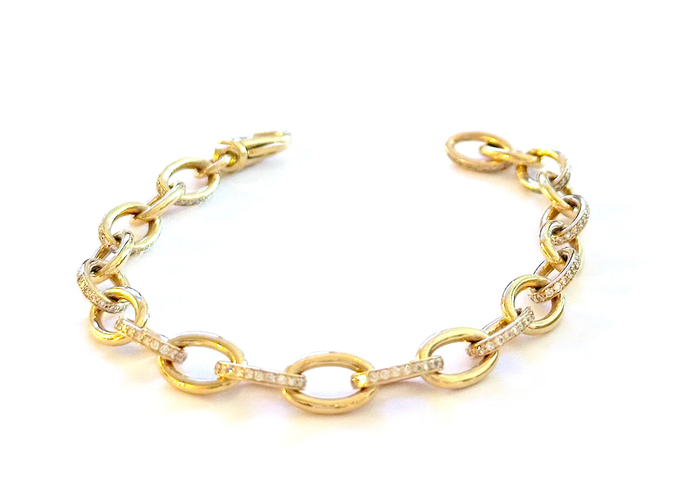 Gold Marquise Double Link Necklace