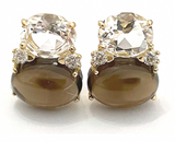 Medium GUM DROP™ Earrings with Deep Citrine and Pink Topaz and Diamonds