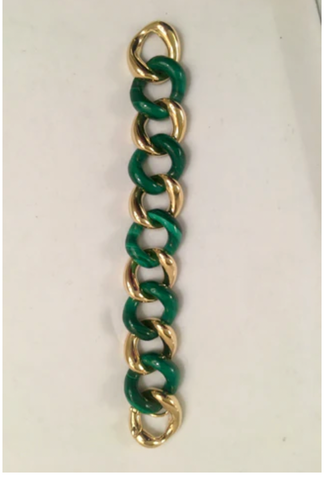 18kt Yellow Gold and Onyx Link Bracelet