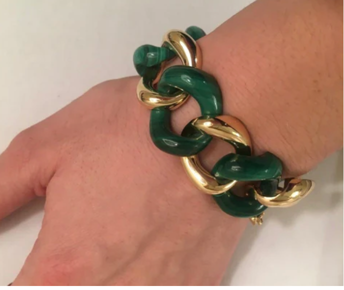 18kt Yellow Gold and Onyx Link Bracelet