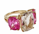 Medium 18kt Yellow Gold GUM DROP™ Two Toned Pink Topaz