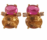 Medium 18kt Yellow Gold GUM DROP™ Two Toned Pink Topaz