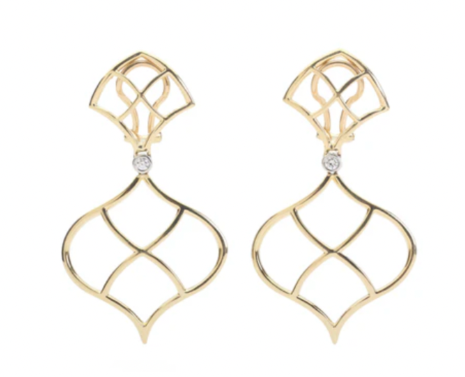 18kt Yellow Gold Mini Emerald Cut Ring with Blue Topaz and Citrine