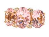 Extra Large GUM DROP™ Ring with Pink Topaz and Diamonds