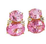 Extra Large GUM DROP™ Ring with Pink Topaz and Diamonds