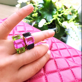 Medium GUM DROP™ Earrings with Deep Citrine and Pink Topaz and Diamonds