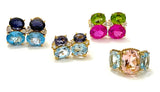 Mini GUM DROP™ Earrings with Peridot, Blue Topaz and Diamonds