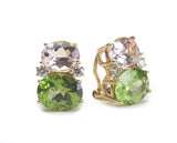 Medium GUM DROP™ Earrings with Kunzite and Peridot and Diamonds