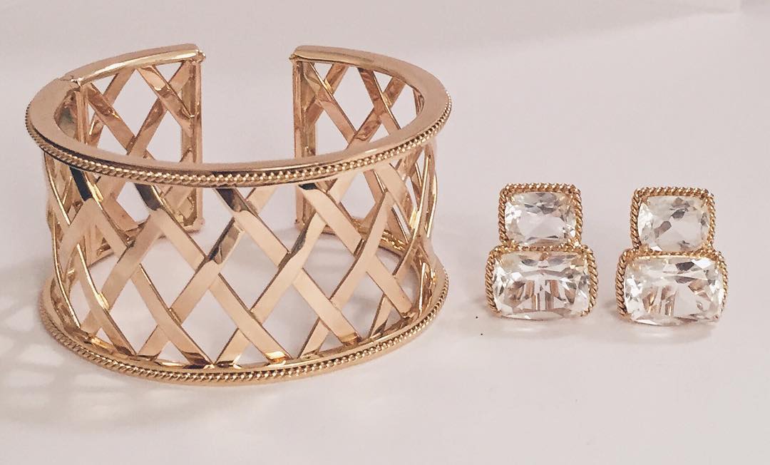 18kt Yellow Gold Light Pink Topaz & Deep Pink Topaz Cushion Cut Earrings with Twisted Rope Border