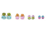Medium GUM DROP™ Earrings with Blue Topaz and Pink Topaz and Diamonds