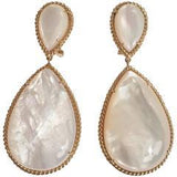 Rock Crystal and Gold Wrapped Cushion Drop Earrings