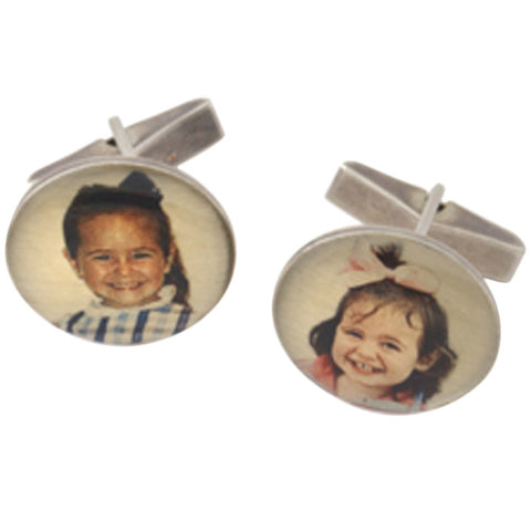 Personalized Sterling Picture Pendant Cufflinks