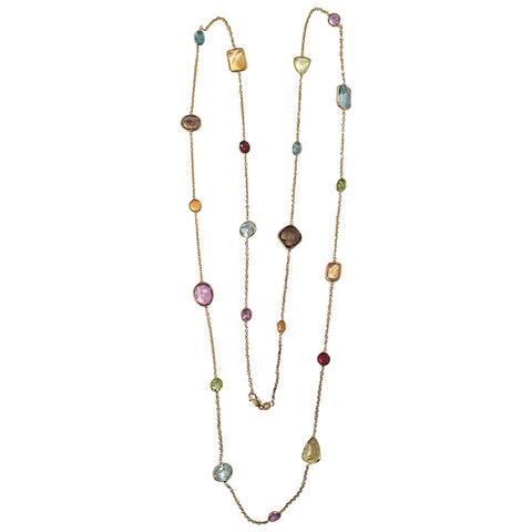 Precious stone gold necklace deals