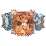 Medium GUM DROP™ Ring with Citrine and Blue Topaz and Diamonds