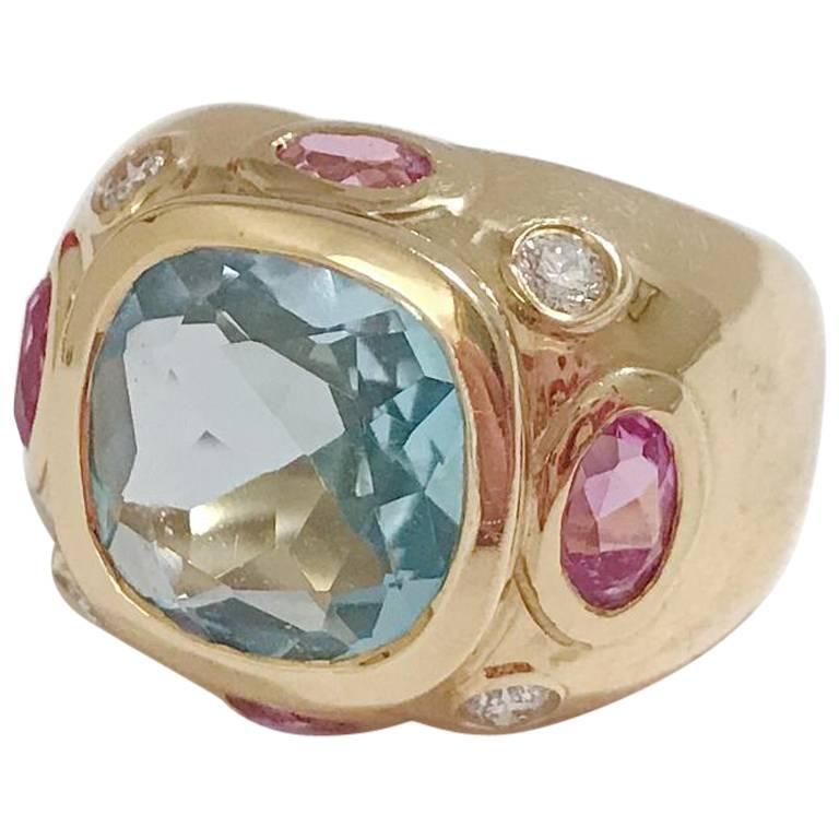 18kt Diamond Stacking Bubble Ring