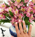 The BONHEUR Ring:  18kt Yellow Gold Domed Ring