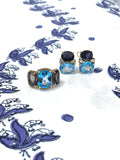 Medium GUM DROP™ Earrings with Citrine and Blue Topaz and Diamonds