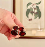 Large GUM DROP™ Earrings with Garnet and  Diamonds