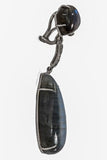 Labradorite White Gold and Diamond drop Earrings