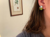 Medium GUM DROP™ Earrings with Blue Topaz Peridot and Diamonds